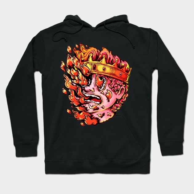 Burning King Hoodie by Villainmazk